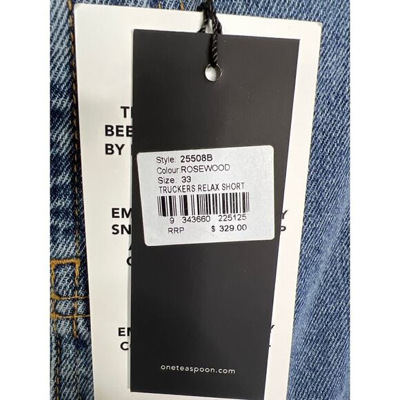 Anthropologie One Teaspoon Razzle Dazzle Truckers Mid Waist Relaxed Shorts NWT - Picture 8 of 12